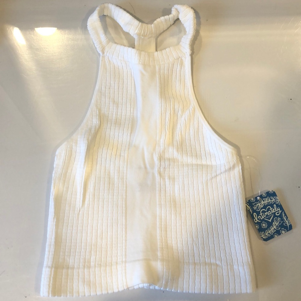 White, halter crop top - Picture 1 of 2